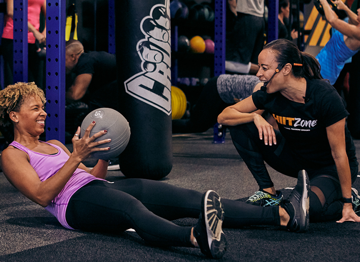 people in group fitness classes