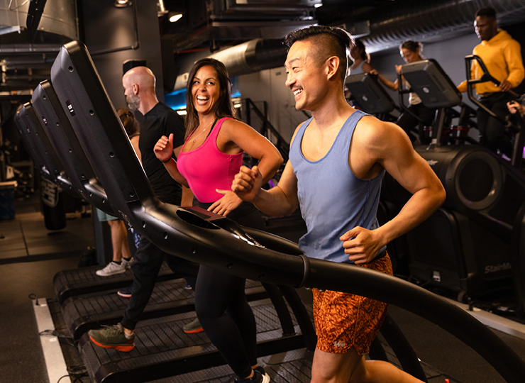 people on treadmill