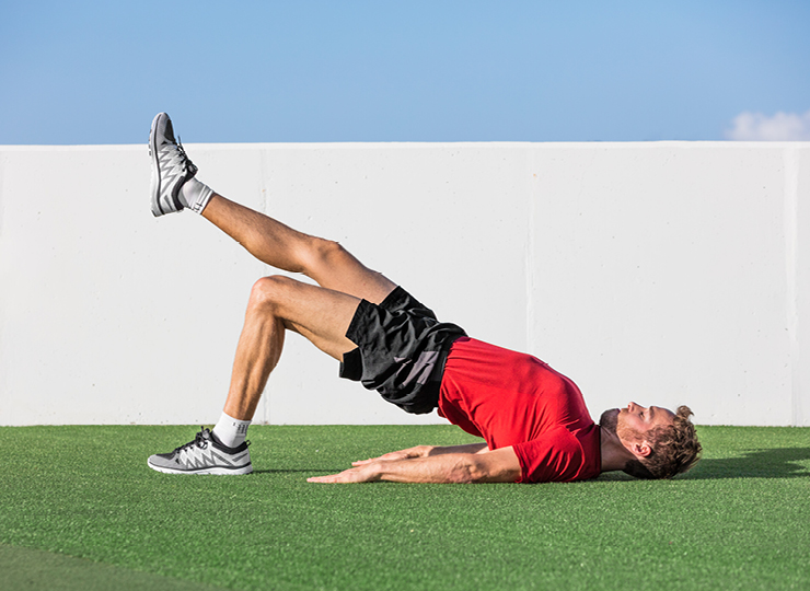 single leg glute bridge