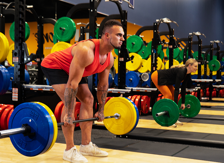 person doing a deadlift