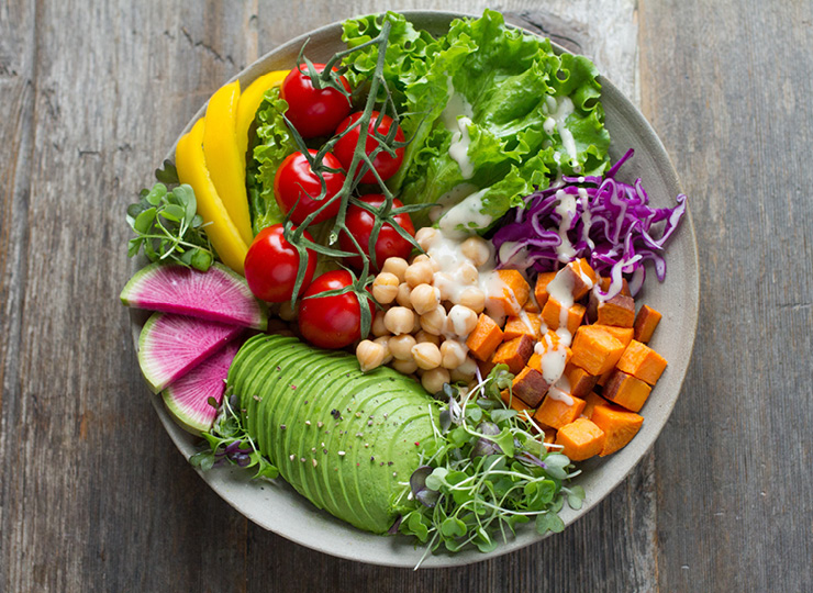 Fresh bowl of salad