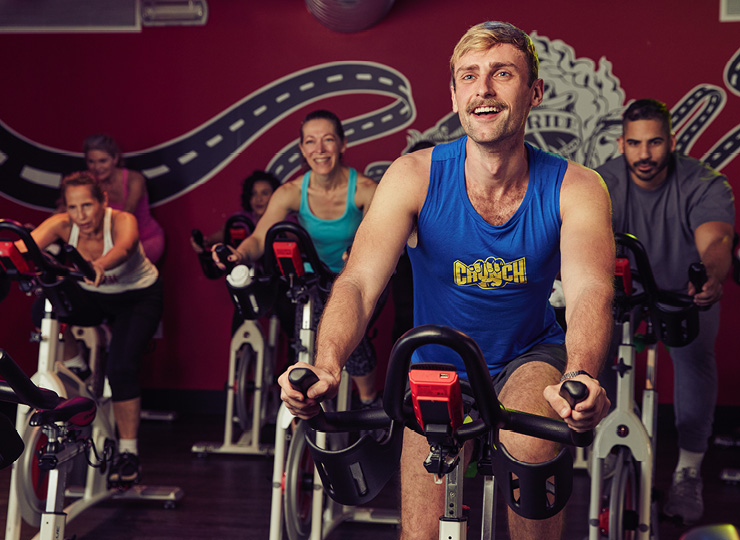 People in a spin class