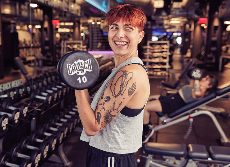Person doing a Dumbbell bicep curl