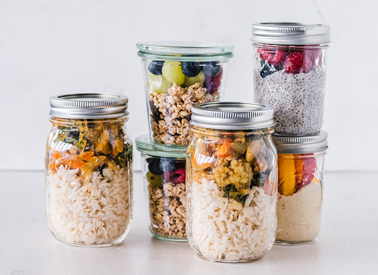 Breakfast mason Jars