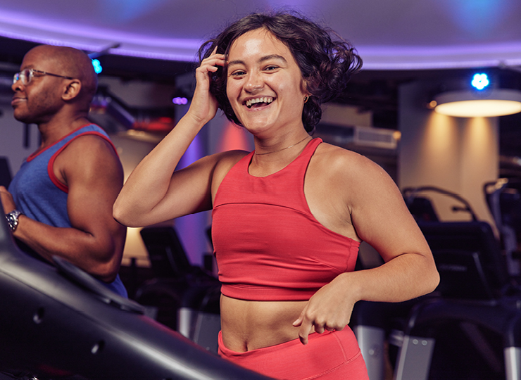 Woman on a treadmill