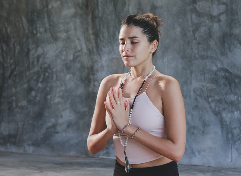 woman meditating