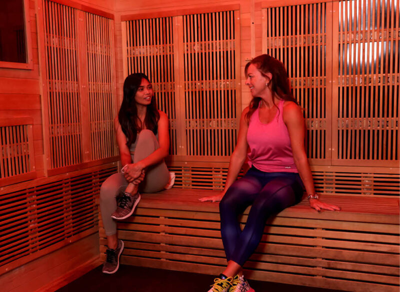 women in sauna