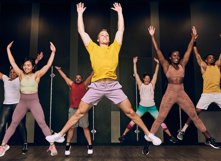 people doing jumping jacks