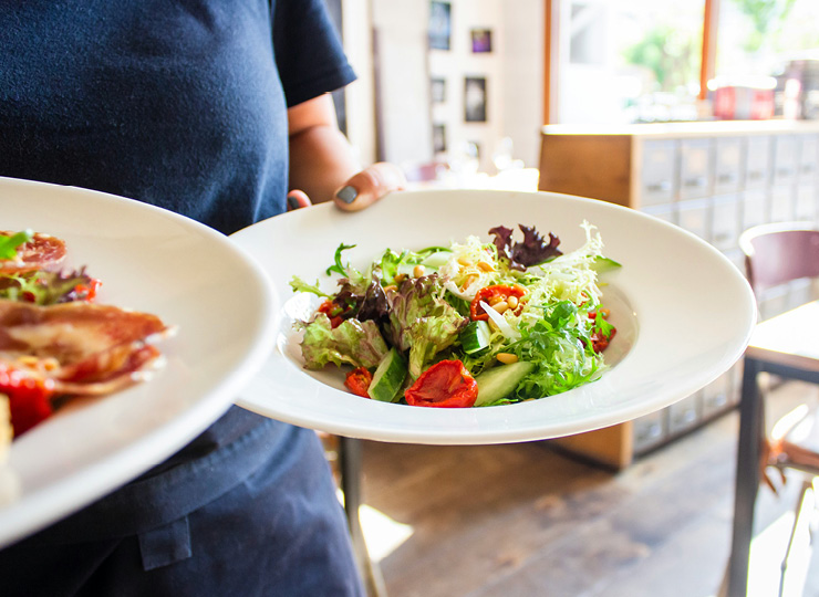 a plate of salad