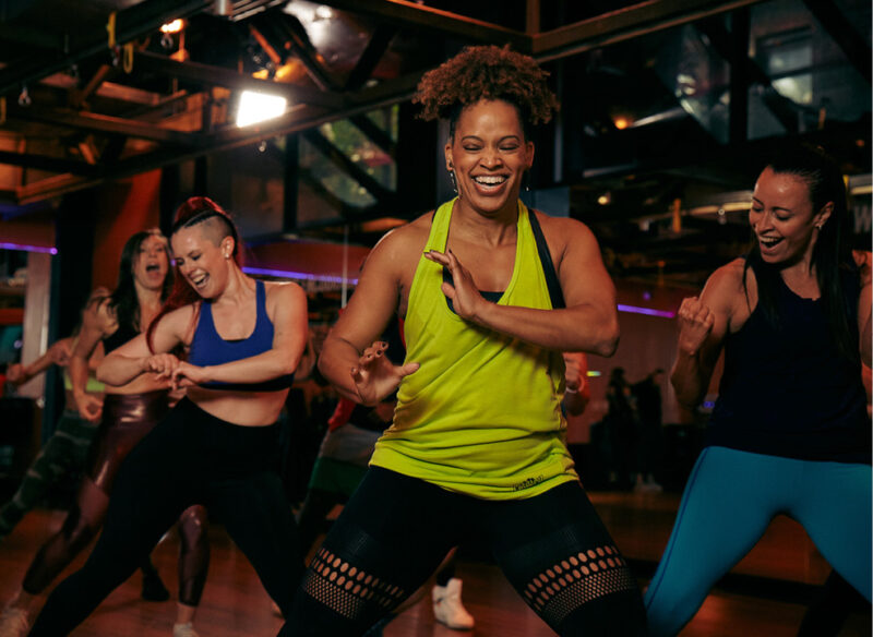 People in dance fitness class