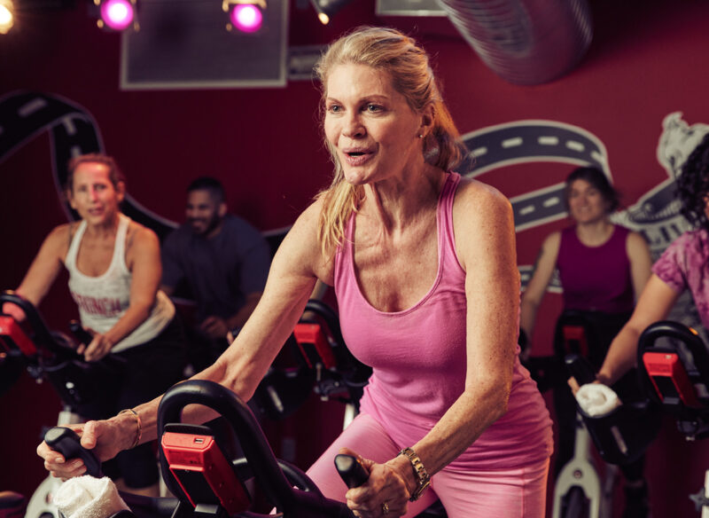 woman on a cycle