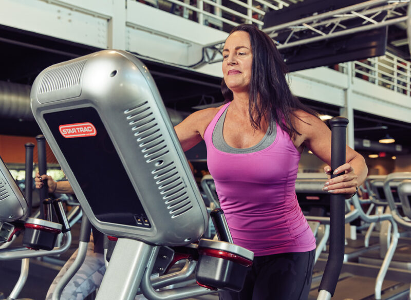 woman on elliptical