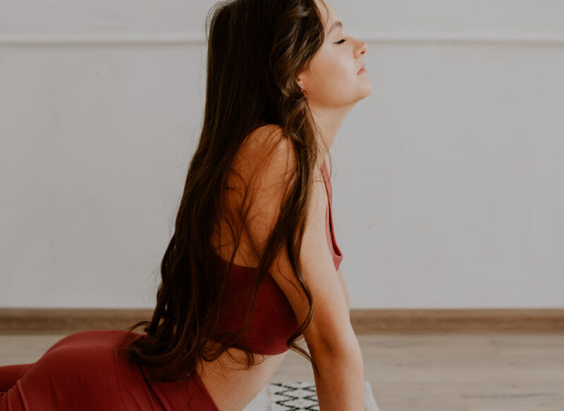 woman stretching