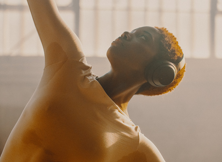 woman stretching