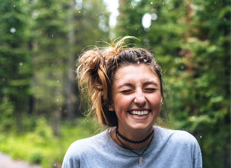 woman smiling