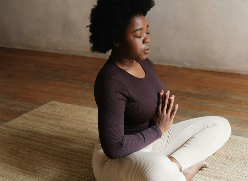 woman meditating